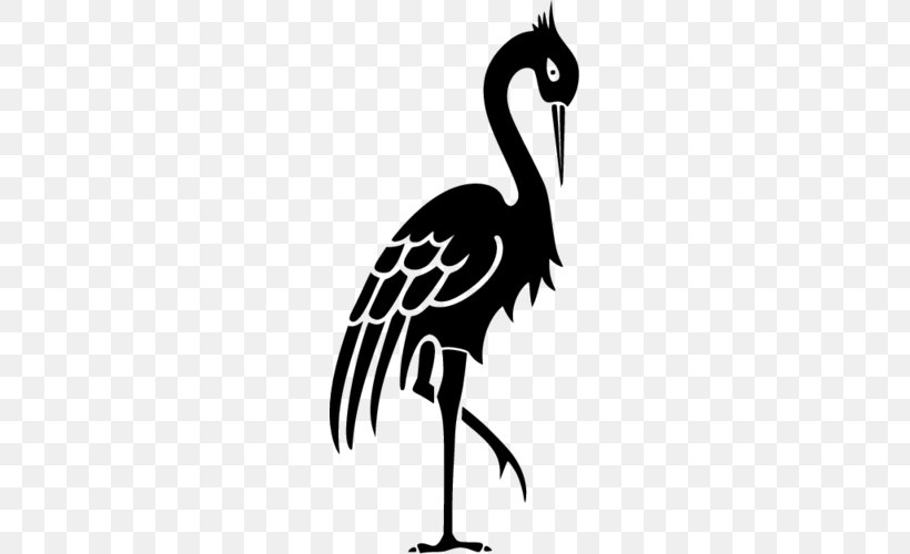 Crane Bird, PNG, 500x500px, Heron, Advertising, Beak, Bird, Blackandwhite Download Free