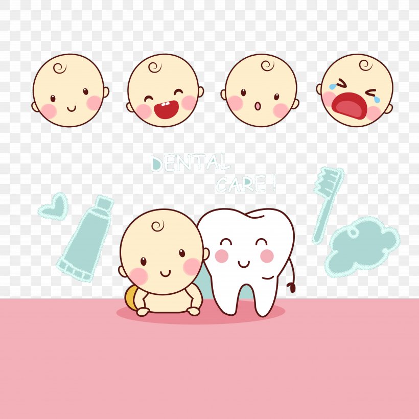 Human Tooth Dentistry Cartoon, PNG, 5000x5000px, Watercolor, Cartoon, Flower, Frame, Heart Download Free
