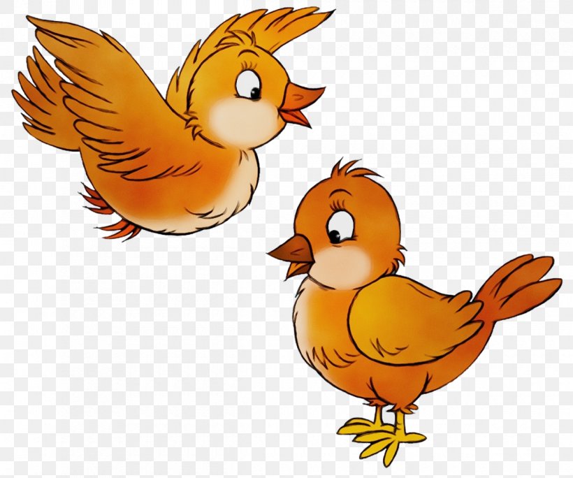 Bird Chicken Cartoon Rooster Clip Art, PNG, 1200x1002px, Watercolor, Animated Cartoon, Beak, Bird, Cartoon Download Free