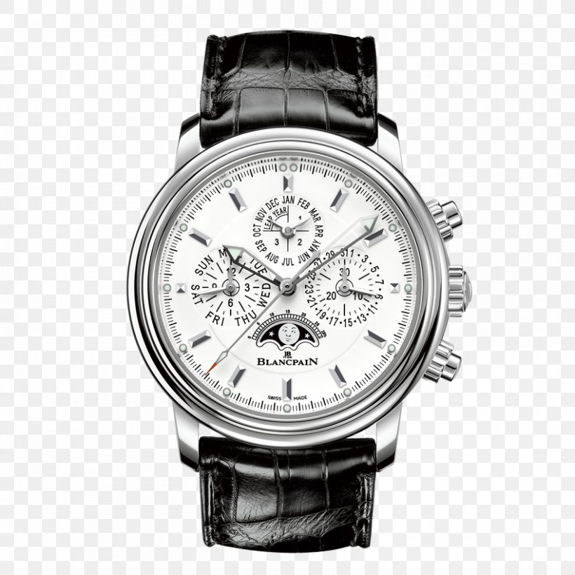 Villeret Le Brassus Blancpain Watch Flyback Chronograph, PNG, 850x850px, Villeret, Automatic Watch, Baume Et Mercier, Black And White, Blancpain Download Free