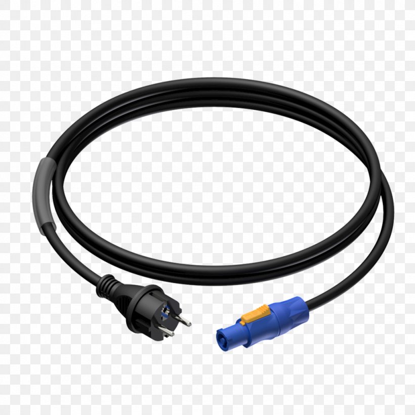 PowerCon Schuko Electrical Cable Power Cord IEC 60320, PNG, 1024x1024px, Powercon, Cable, Coaxial Cable, Data Transfer Cable, Electric Current Download Free