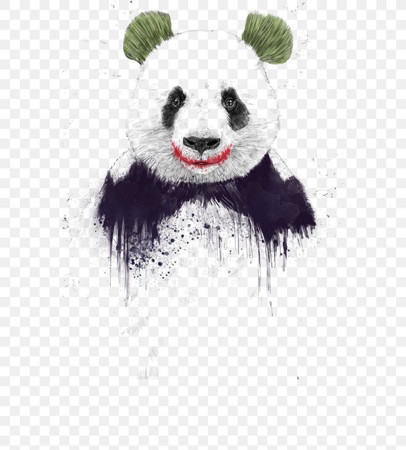 Joker Giant Panda Batman T-shirt Art, PNG, 606x909px, Joker, Art, Art Museum, Batman, Bear Download Free
