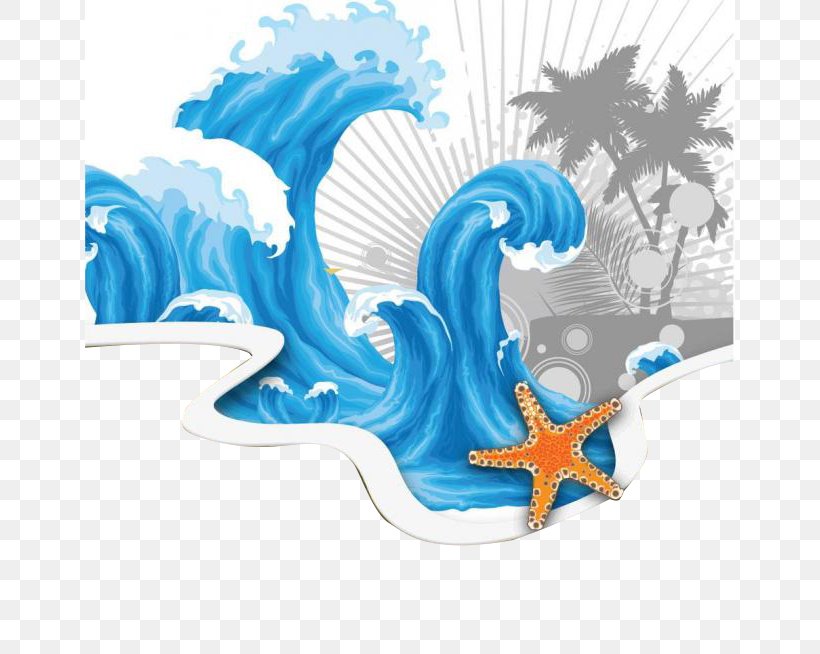 Wind Wave Color Beach, PNG, 650x654px, Wind Wave, Beach, Blue, Buoy, Cartoon Download Free