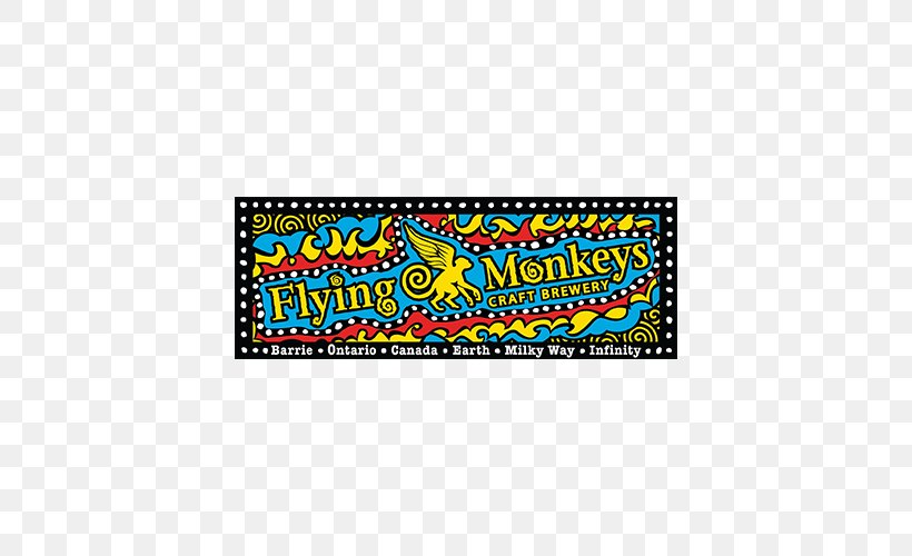 Flying Monkeys Craft Brewery Beer Brewing Grains & Malts Saint Arnold Brewing Company, PNG, 500x500px, Beer, Advertising, Area, Banner, Barrie Download Free