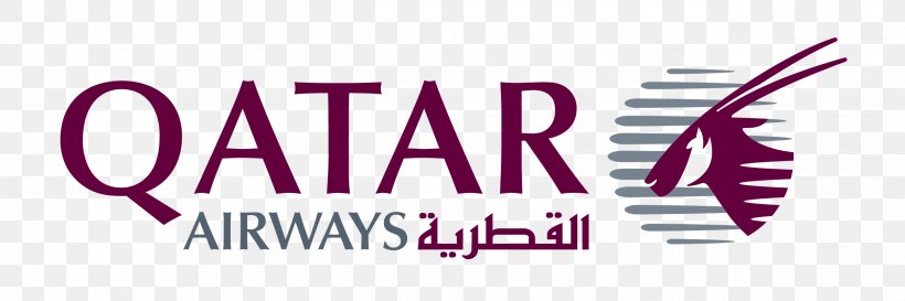 Logo Qatar Airways Flight Airplane, PNG, 2500x833px, Logo, Airline, Airplane, Aviation, Brand Download Free