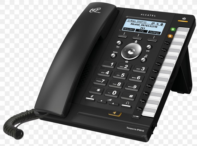 VoIP Phone Telephone Voice Over IP Alcatel Mobile Alcatel Temporis IP301G, PNG, 3000x2225px, Voip Phone, Alcatel Mobile, Alcatel Temporis Ip251g, Answering Machine, Business Telephone System Download Free