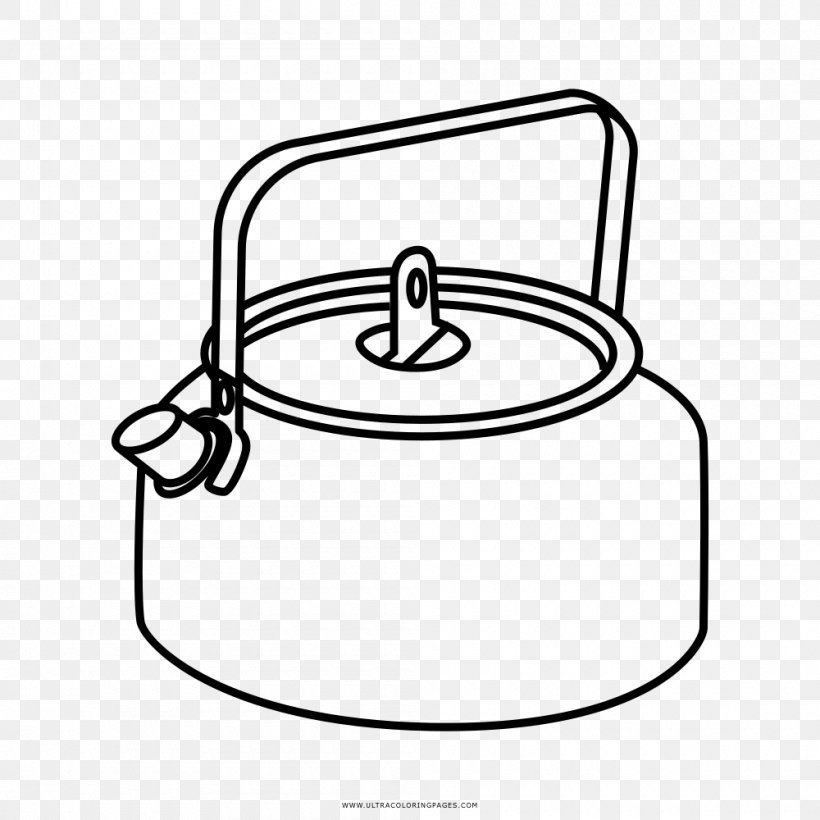 Electric Kettle Coloring Book Cookware Drawing, PNG, 1000x1000px, Kettle, Black And White, Coloring Book, Cookware, Cookware And Bakeware Download Free