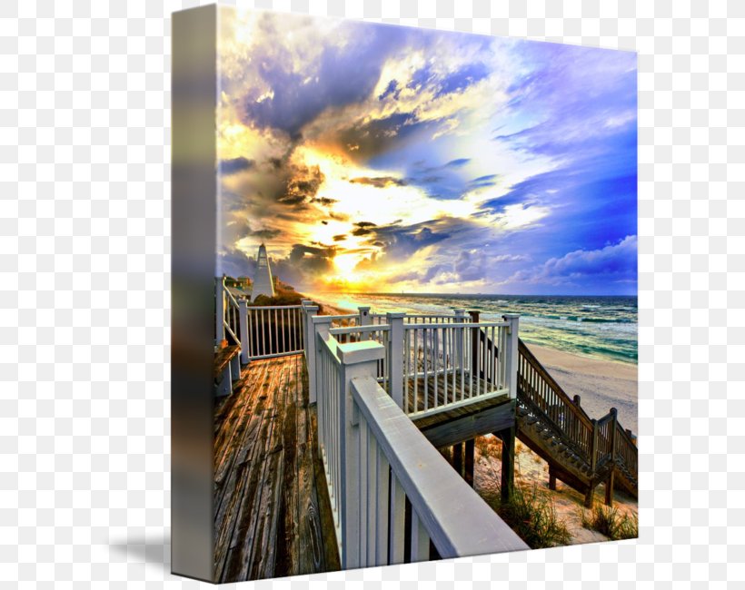 Gallery Wrap Shore Canvas Art Printmaking, PNG, 601x650px, Gallery Wrap, Art, Beach, Blue, Canvas Download Free