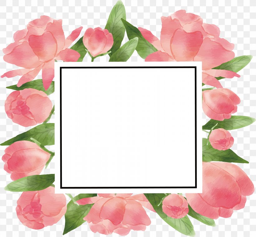 Paper Watercolor Painting Picture Frame Flower, PNG, 3553x3289px, Paper, Art, Cut Flowers, Drawing, Film Frame Download Free