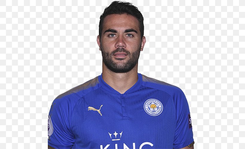 Vicente Iborra Leicester City F.C. Spain FIFA 18 2017–18 Premier League, PNG, 500x500px, Leicester City Fc, Chin, Electric Blue, Facial Hair, Fifa Download Free