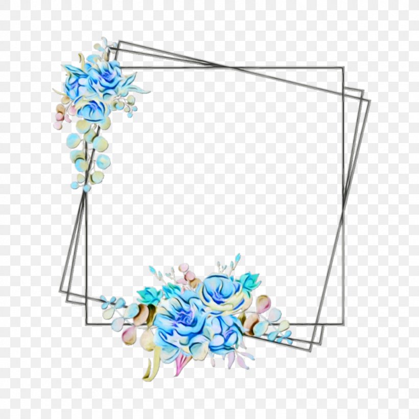 Blue Flower Borders And Frames, PNG, 1024x1024px, Flower, Blue, Borders And Frames, Chiffon, Color Download Free