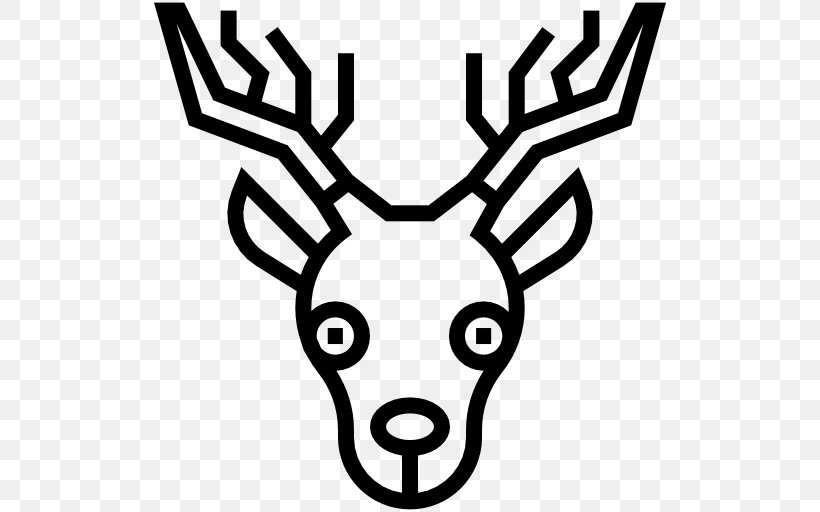 Deer Antler White Line Clip Art, PNG, 512x512px, Deer, Antler, Black And White, Head, Line Art Download Free