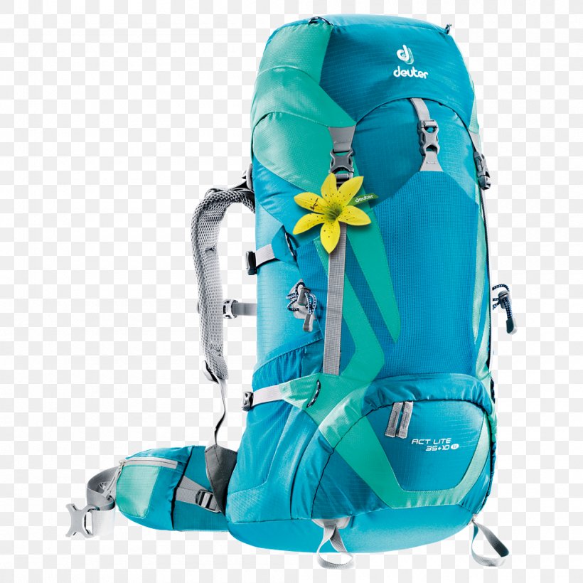 Deuter ACT Lite 40 + 10 Deuter Sport Backpacking Hiking, PNG, 1000x1000px, Deuter Act Lite 4010, Aqua, Azure, Backpack, Backpacking Download Free