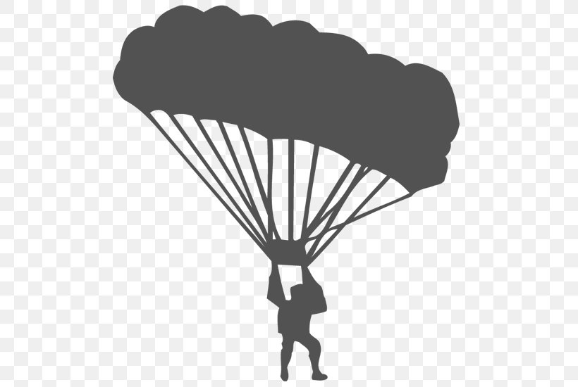 Parachuting Parachute Paragliding Airplane, PNG, 800x550px, Parachuting, Airplane, Black And White, Decal, Jumping Download Free