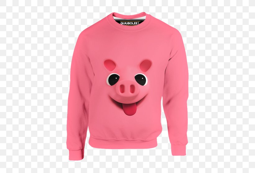 T-shirt Sleeve Hoodie Sweater Bluza, PNG, 500x556px, Tshirt, Bluza, Clothing, Crew Neck, Domestic Pig Download Free
