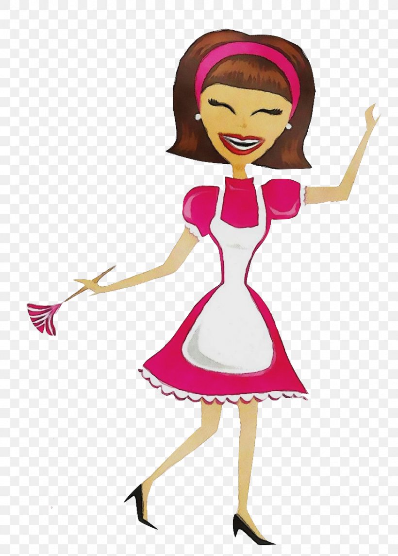 Commercial Cleaning Maid Service Cleaner Housekeeping, PNG, 873x1218px, Watercolor, Barbie, Broom, Cartoon, Cleaner Download Free