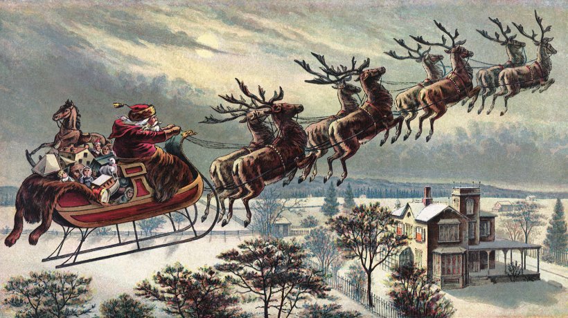A Visit From St. Nicholas Santa Claus Reindeer Old Santeclaus With Much Delight Poetry, PNG, 1600x898px, Visit From St Nicholas, Canon, Christmas, Christmas Eve, Clement Clarke Moore Download Free