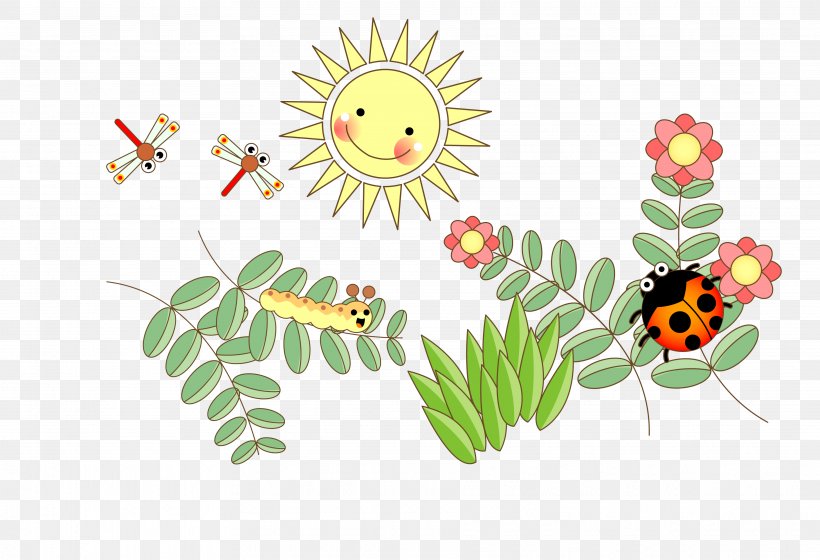 Butterfly Ladybird Clip Art, PNG, 3645x2490px, Butterfly, Animation, Cartoon, Flora, Floral Design Download Free