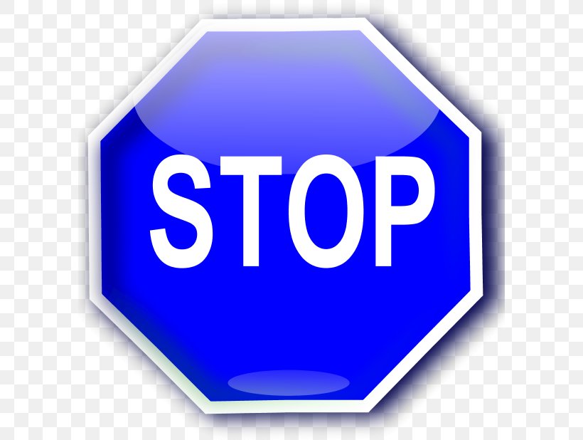 Stop Sign Clip Art, PNG, 600x618px, Stop Sign, Area, Blue, Brand, Electric Blue Download Free