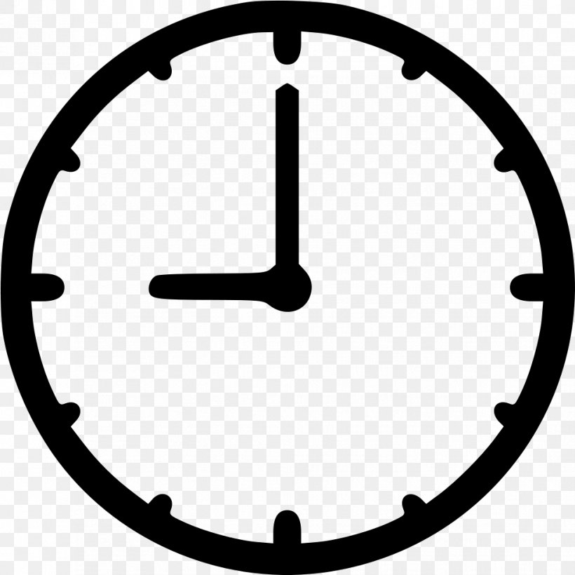 Clock Watch, PNG, 981x981px, Clock, Area, Black And White, Quartz Clock, Resource Download Free