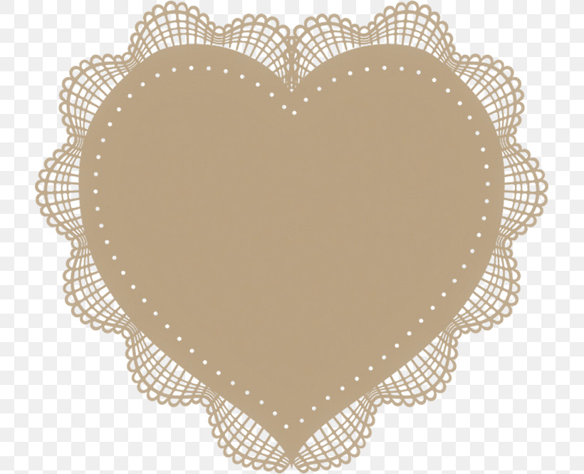 Doily Heart Brown Linens Textile, PNG, 722x665px, Doily, Beige, Brown, Heart, Lace Download Free