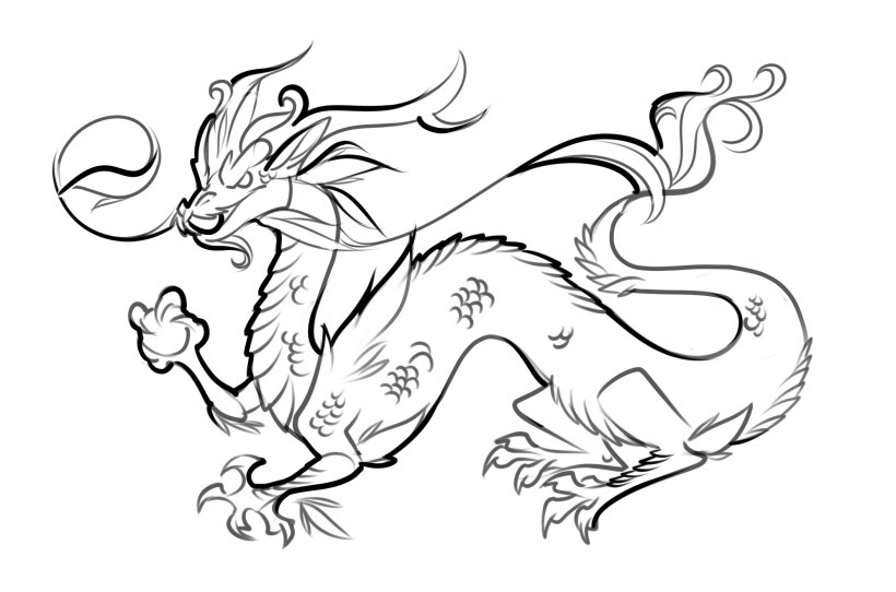 Drawing Chinese Dragon Chinese New Year Clip Art, PNG, 1990x1316px ...