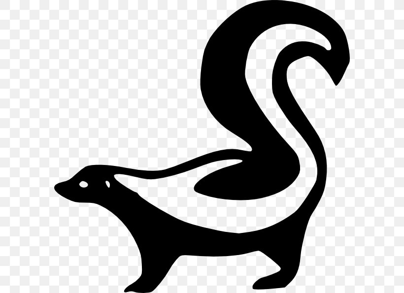 Skunk Silhouette Drawing Clip Art, PNG, 600x595px, Skunk, Artwork, Beak, Black, Black And White Download Free