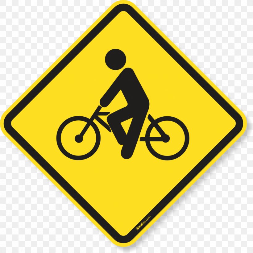Bicycle Cycling Traffic Sign Warning Sign Clip Art, PNG, 1000x1000px, Bicycle, Area, Bicycle Safety, Brand, Cycling Download Free