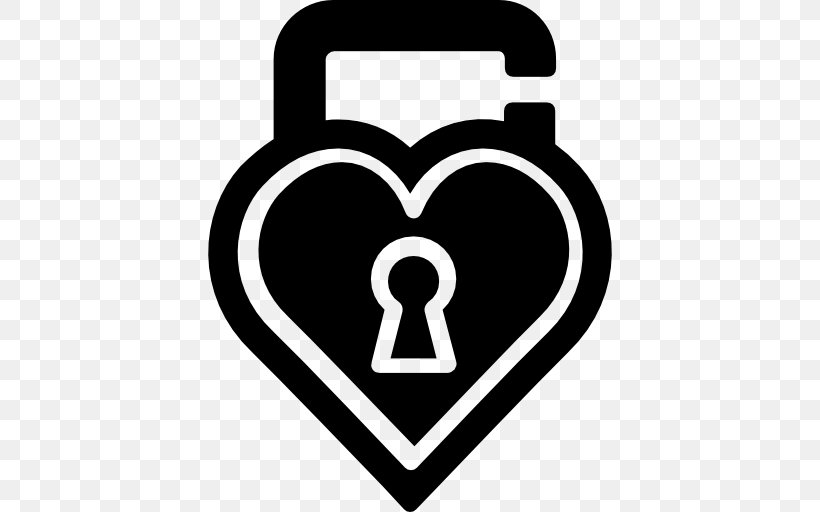 Love Lock Clip Art, PNG, 512x512px, Lock, Area, Black And White, Brand, Heart Download Free