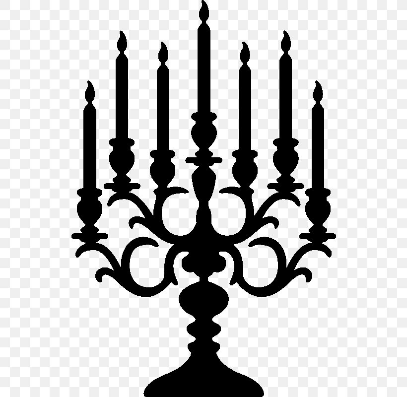 Sticker Wall Decal Candelabra Furniture Clip Art, PNG, 800x800px, Sticker, Black And White, Candelabra, Candle, Candle Holder Download Free