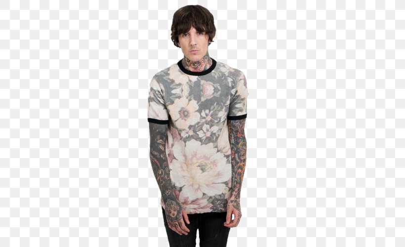 Oliver Sykes Bring Me The Horizon Musician Happy Song, PNG, 500x500px, Watercolor, Cartoon, Flower, Frame, Heart Download Free