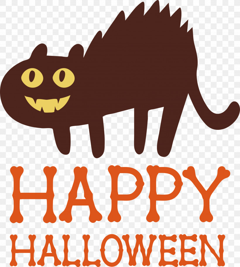 Happy Halloween, PNG, 2694x3000px, Happy Halloween, Biology, Cartoon, Cat, Logo Download Free