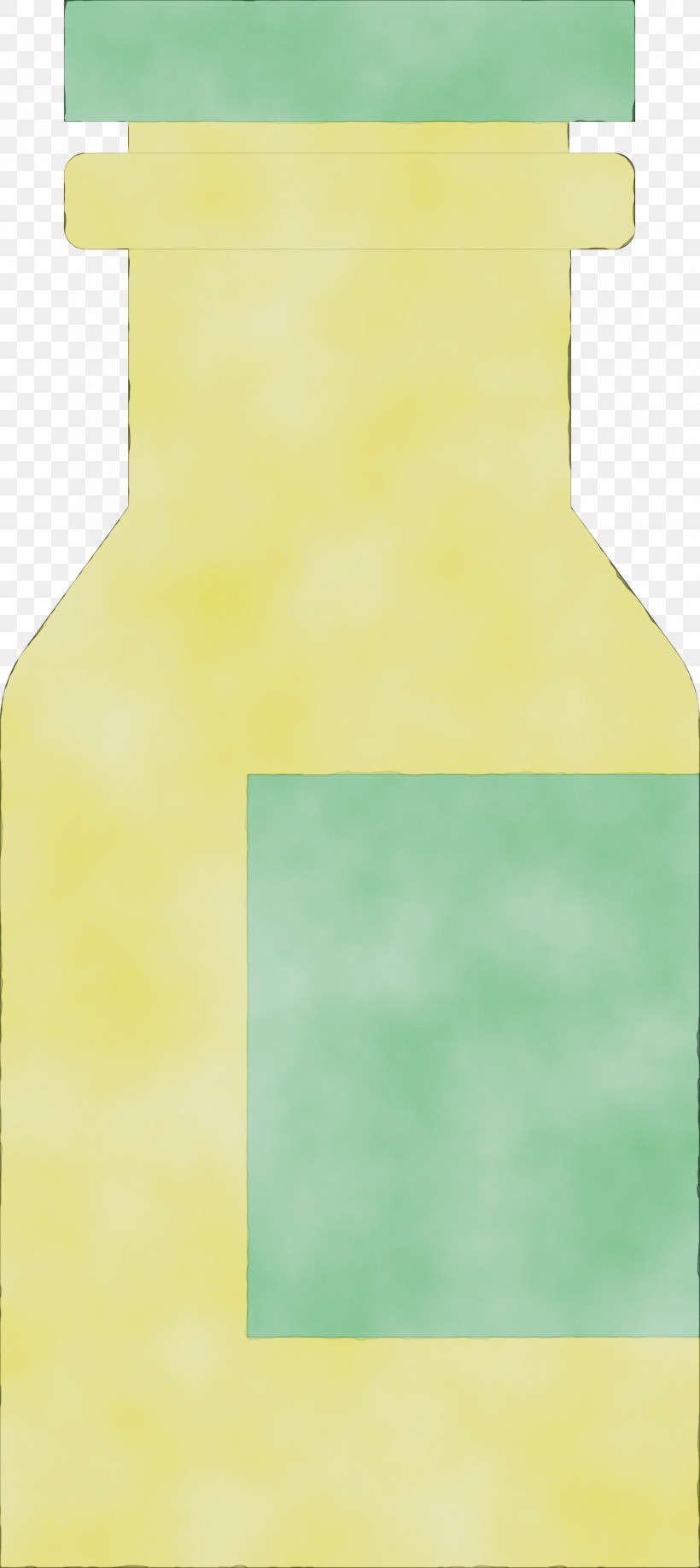 Glass Bottle Yellow Rectangle Glass Bottle, PNG, 1339x2999px, Watercolor, Bottle, Glass, Glass Bottle, Paint Download Free