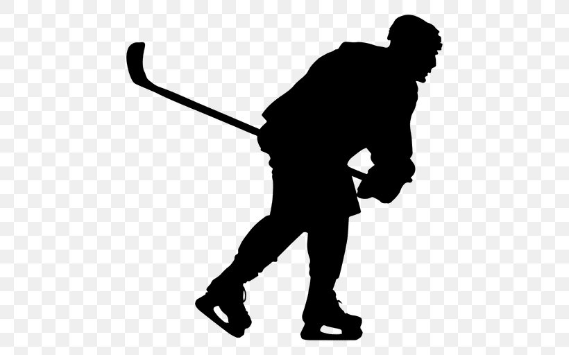 Ice Hockey Player Hockey Sticks Hockey Puck, PNG, 512x512px, Ice Hockey, Athlete, Baseball Equipment, Black, Black And White Download Free