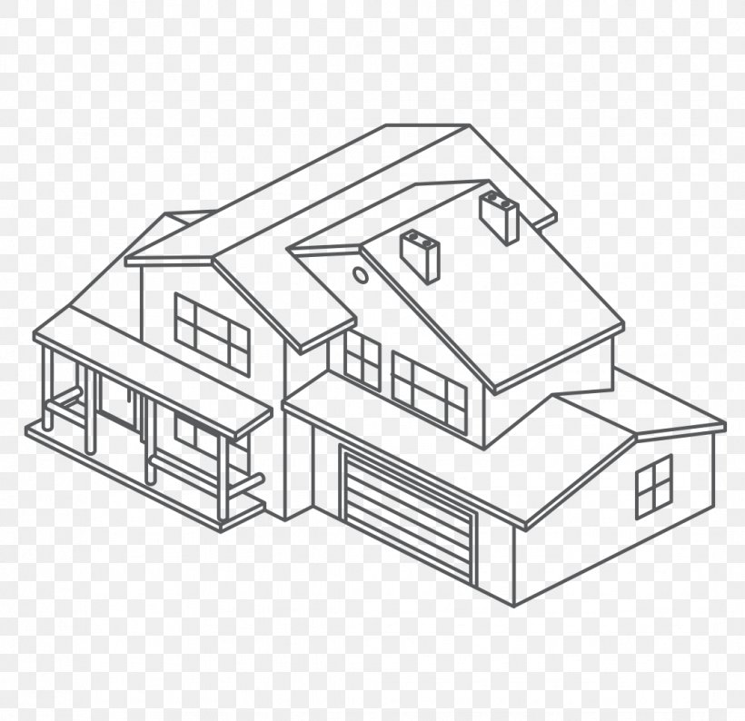 House Plan Isometric Projection Vector Graphics Drawing, PNG, 1071x1038px, House, Architecture, Area, Artwork, Black And White Download Free