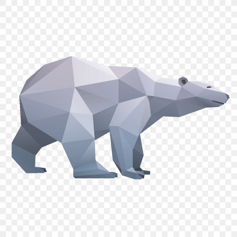 Polar Bear Origami Avto Mali Avtoservis In Vulkanizerstvo D.o.o., PNG, 1200x1200px, Bear, Animal, Carnivoran, Geometric Shape, Mammal Download Free