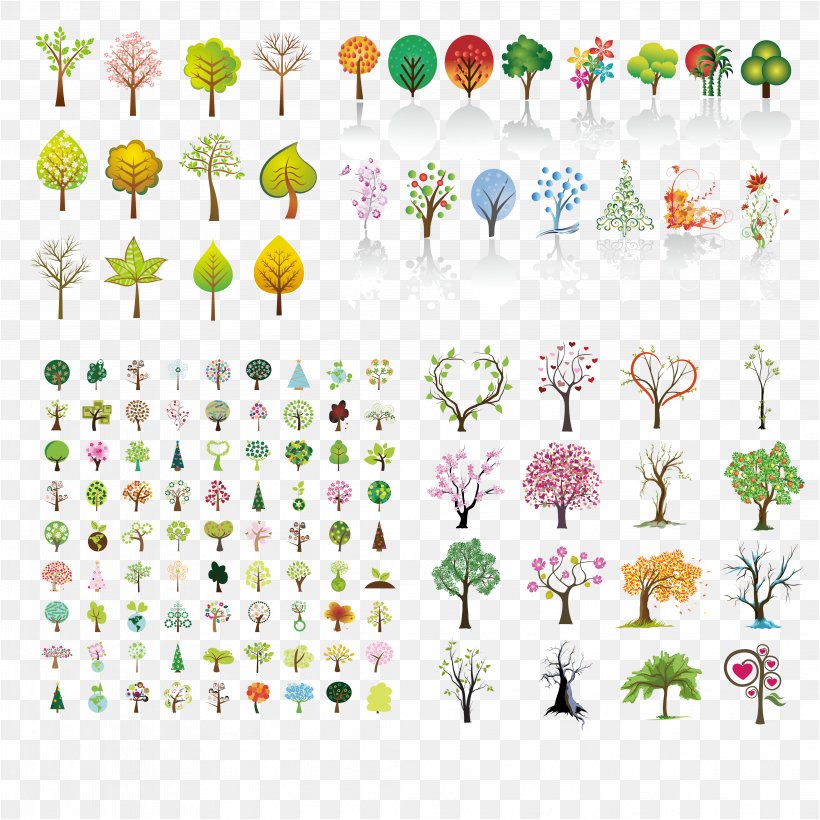 Tree Euclidean Vector Cherry Blossom, PNG, 4171x4171px, Tree, Art, Body Jewelry, Branch, Christmas Tree Download Free