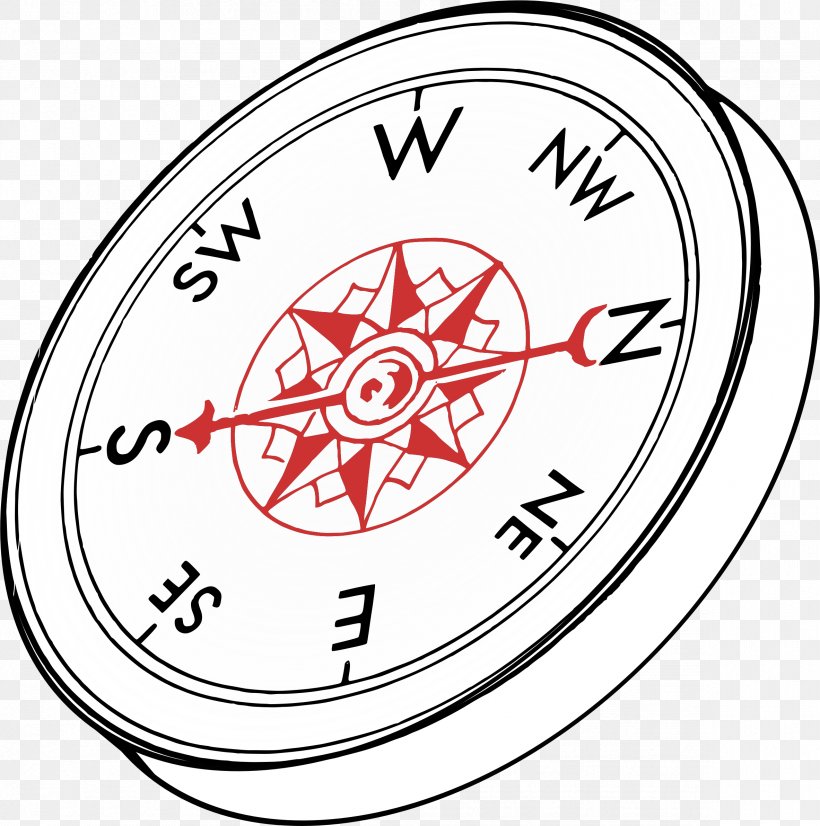 Compass Rose Line Art Clip Art, PNG, 2366x2385px, Compass, Area, Clock, Compass Rose, Drawing Download Free