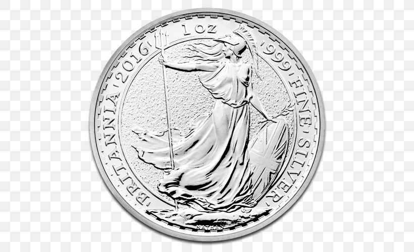 United Kingdom Britannia Bullion Coin Silver Coin, PNG, 500x500px, United Kingdom, Black And White, Body Jewelry, Britannia, Britannia Silver Download Free