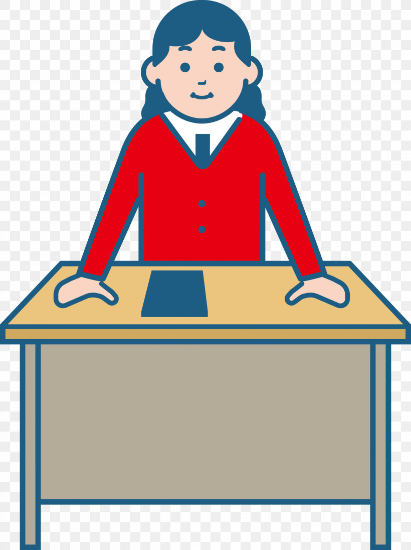 Line Furniture Behavior Human, PNG, 2244x3000px, Cartoon Teacher, Behavior, Desk, Education, Female Download Free