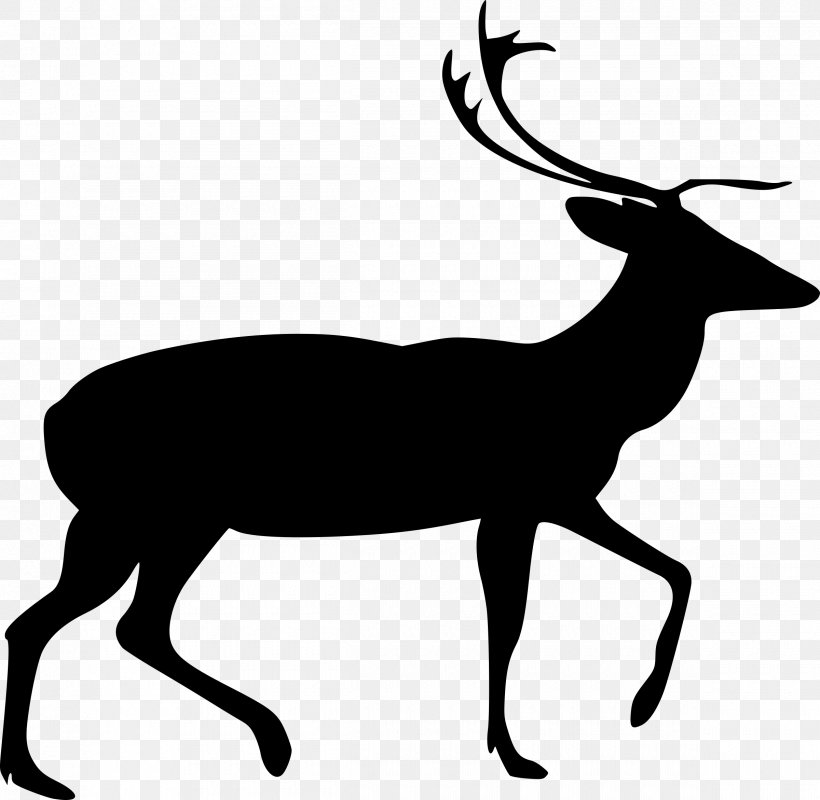 Deer Clip Art, PNG, 2400x2343px, Deer, Antelope, Antler, Artwork, Black And White Download Free