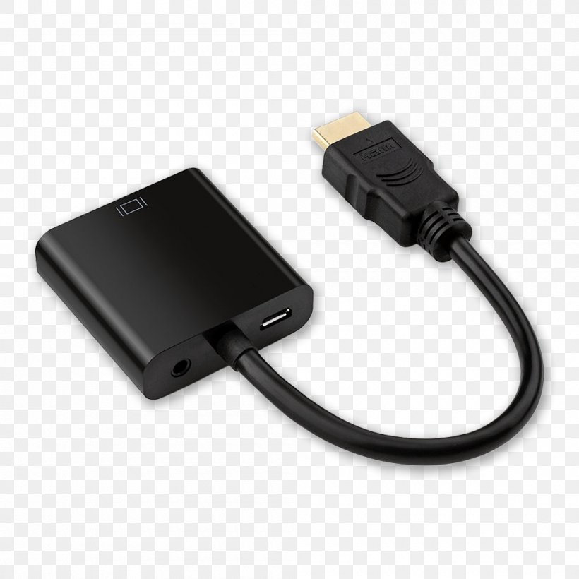 HDMI Adapter Electrical Cable VGA Connector Phone Connector, PNG, 1000x1000px, Hdmi, Adapter, Audio Signal, Cable, Computer Port Download Free