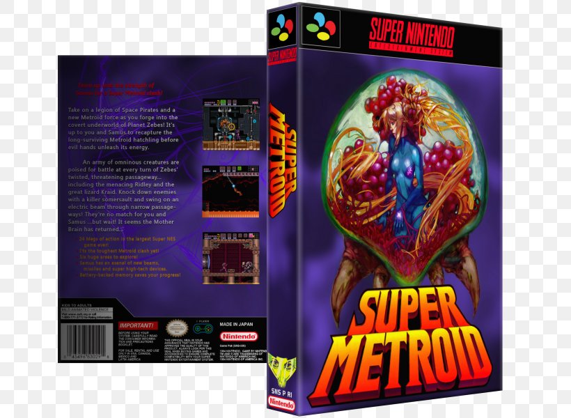 Super Metroid Super Nintendo Entertainment System Video Game VGBoxArt PC Game, PNG, 695x600px, Super Metroid, Action Figure, Action Toy Figures, Art, Box Download Free