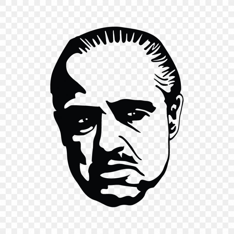 Marlon Brando The Godfather Vito Corleone Michael Corleone Johnny Fontane, PNG, 851x851px, Marlon Brando, Al Pacino, Art, Black And White, Drawing Download Free