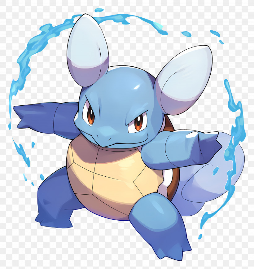 Wartortle - Blue Turtle Cartoon Character PNG