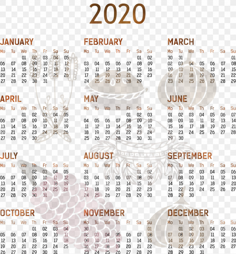 2020 Yearly Calendar Printable 2020 Yearly Calendar Template Full Year Calendar 2020, PNG, 2791x3000px, 2020 Yearly Calendar, Annual Calendar, Calendar 2018 Calendar, Calendar System, Calendar Year Download Free