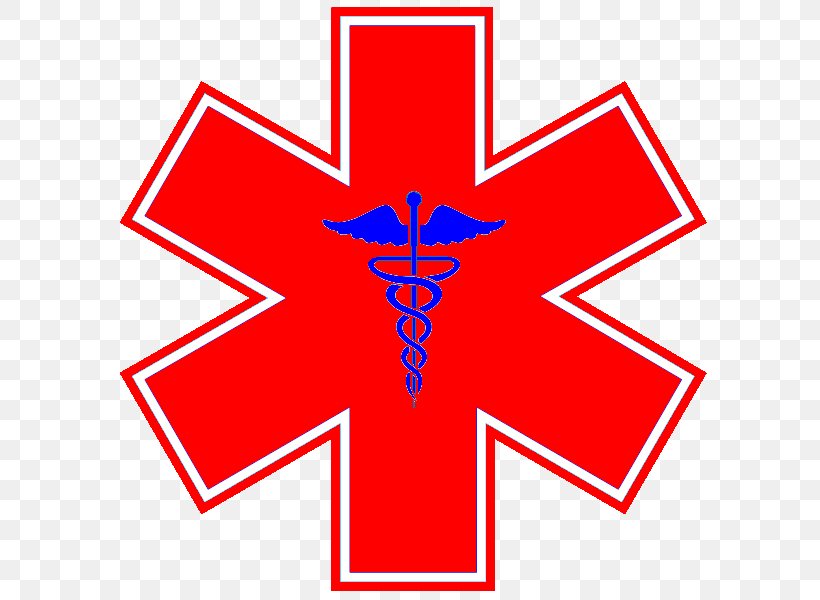 Star Of Life Emergency Medical Technician Emergency Medical Services Paramedic Decal, PNG, 600x600px, Star Of Life, Ambulance, Area, Certified First Responder, Cross Download Free