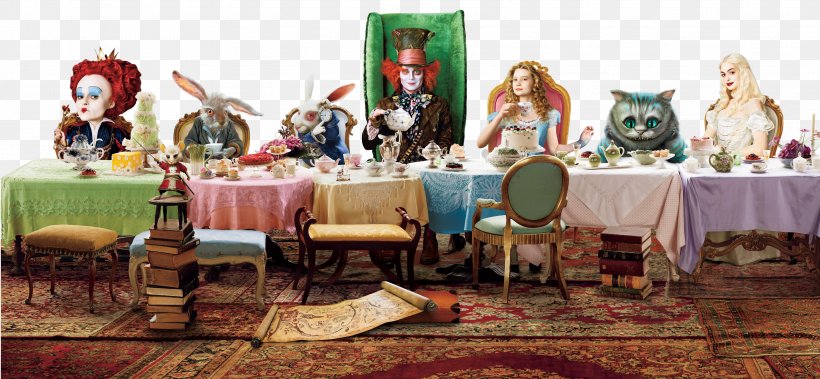 The Mad Hatter Alice's Adventures In Wonderland White Rabbit Alice In Wonderland, PNG, 3642x1685px, Alice S Adventures In Wonderland, Alice In Wonderland, Anne Hathaway, Film, Furniture Download Free