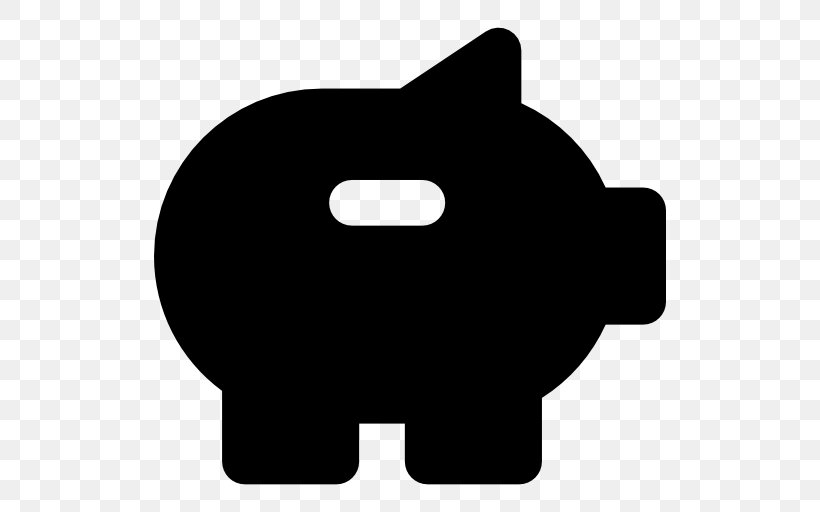 Piggy Bank Savings Bank Money Finance, PNG, 512x512px, Bank, Black, Black And White, Business, Coin Download Free