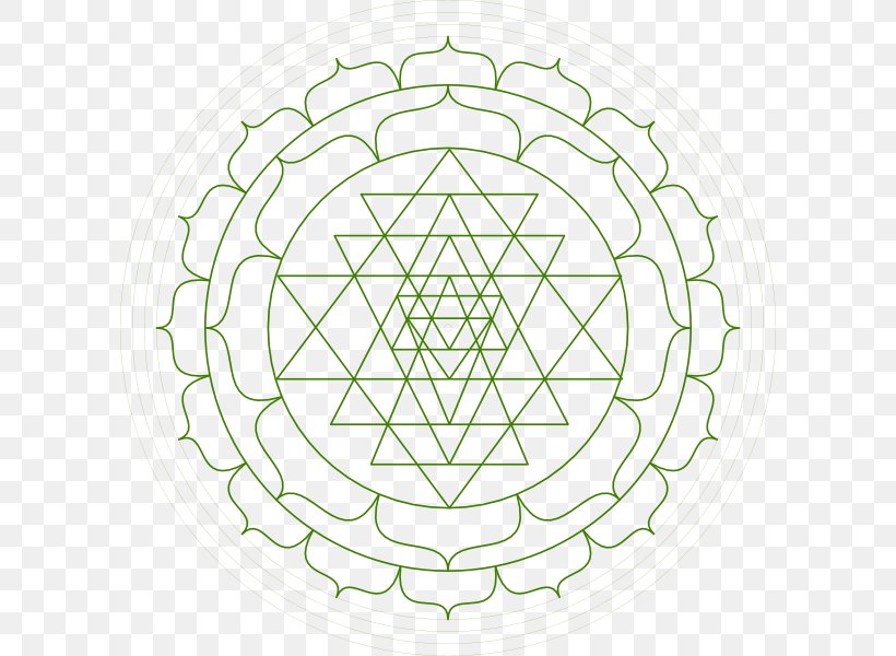 Sri Yantra Chakra Mandala, PNG, 600x600px, Sri Yantra, Area, Black And White, Chakra, Drawing Download Free